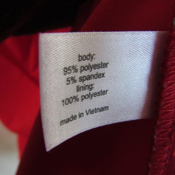 Lane Bryant Red Pleated Shift Dress Women's 28 - Picture 5 of 7